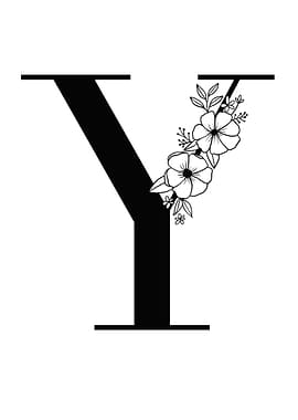 Letter Y floral