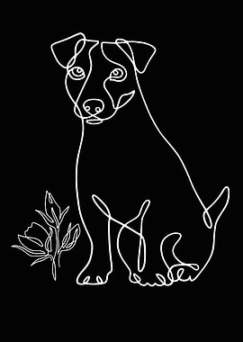Dog One Line Art