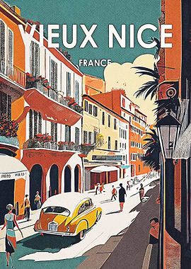 Vieux Nice France Retro