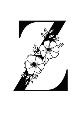 Letter Z floral