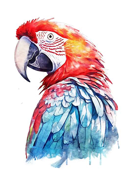 Scarlet Macaw Watercolor