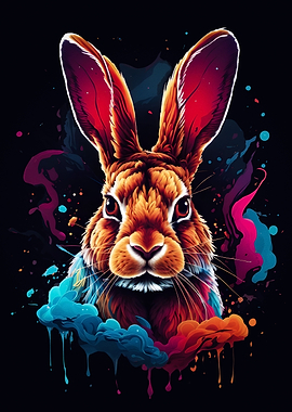 Colorful rabbit
