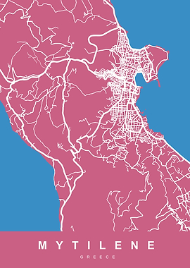 MAP MYTILENE GREECE
