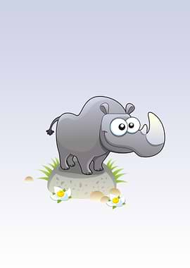 rhino cute animal
