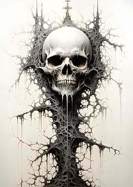 Abstract fractal skull