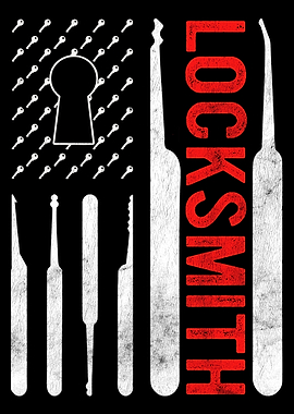 Cool Key Locksmith US Flag