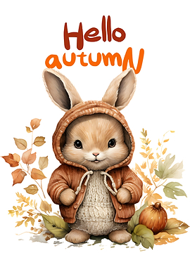 Cute Rabbit with Hoodie