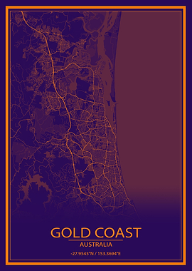 Gold Coast Purple City Map