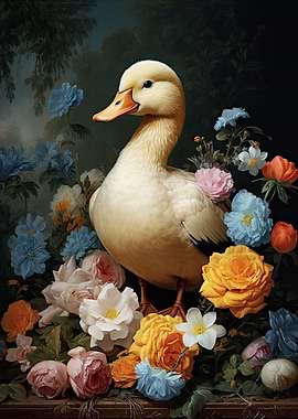 Duck 1700s Flowers