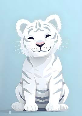 Adorable White Tiger