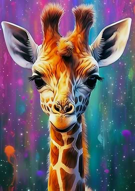 giraffe water colour