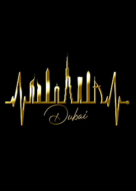 Dubai Skyline Heartbeat