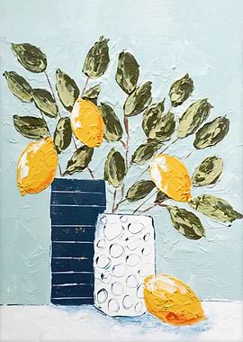 potted plant botanic art