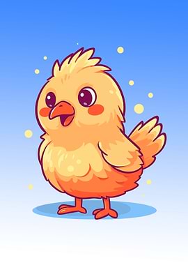 Cute cartoon chicken