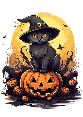 Cute Halloween Cat