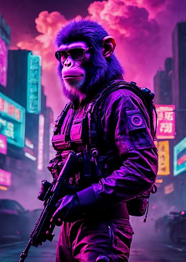 Monkey cyberpunk
