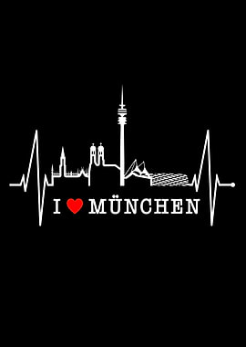 Muenchen Skyline Liebe