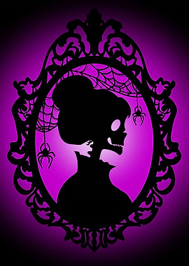 Spooky women skeleton