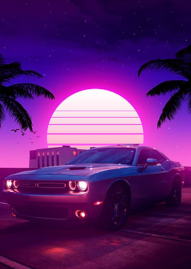 outrun night retro