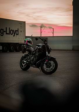 MT07 Front Side Motorcycle