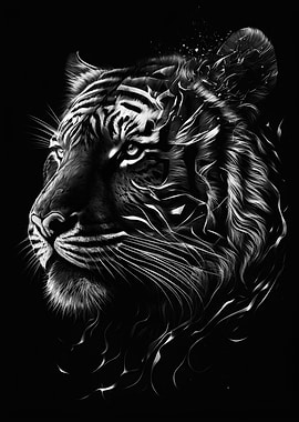 Black Silver Tiger