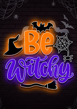 halloween be witchy neon