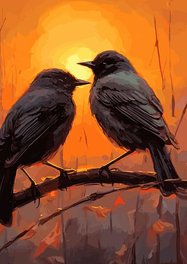 Two black ravens
