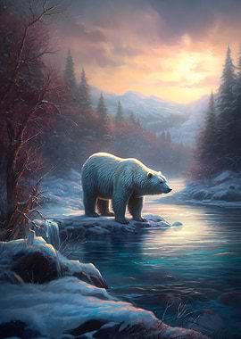 Polar Bear in Winter
