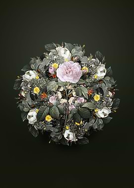 Rosa Alba Flower Wreath