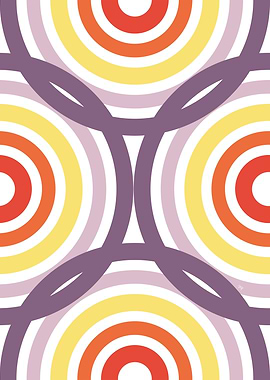 Colourful retro circles