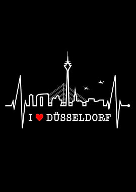 Duesseldorf Skyline Liebe