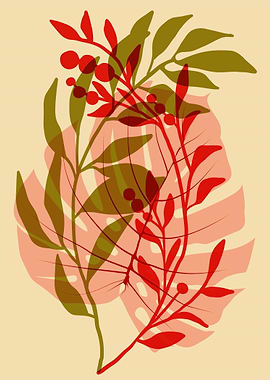 plant branches with leaves