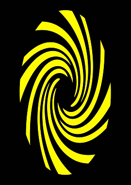 YELLOW BLACK HOLE ABSTRACT