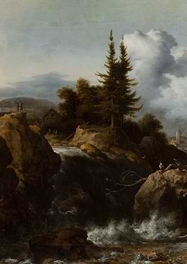 Landscape with Waterfall
