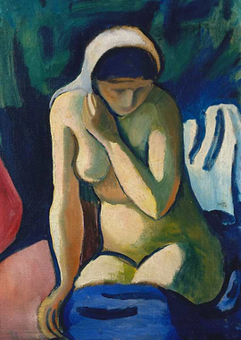 Naked Girl with Headscarf