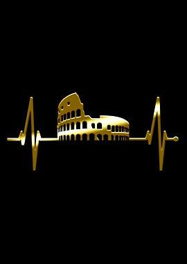 Rome Skyline Heartbeat
