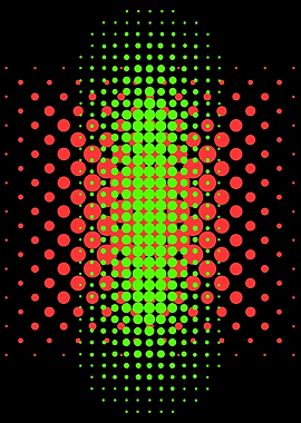 GREEN RED NEON GEOMETRIC