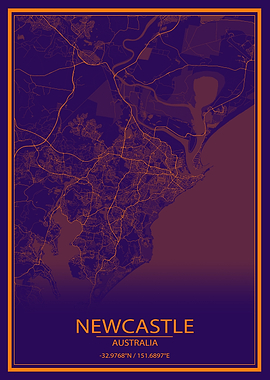 Newcastle Purple City Map