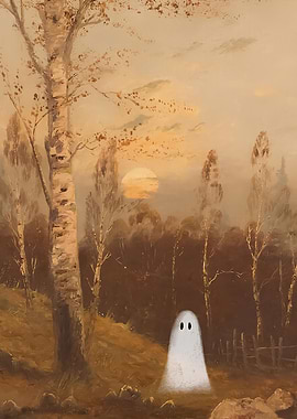 Vintage Cute Spooky Ghost