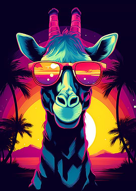 Funny Tropical Giraffe