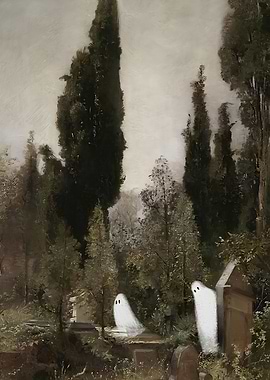 Vintage Cute Spooky Ghosts