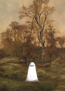 Vintage Cute Spooky Ghost