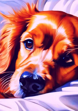 Cute Dog Face Illustration