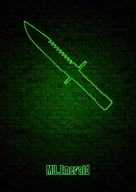 Knife neon artwork