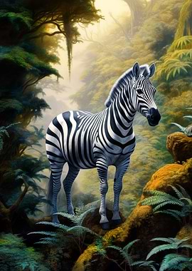 Zebra animal art