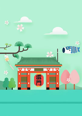 Japan Sensoji Posters