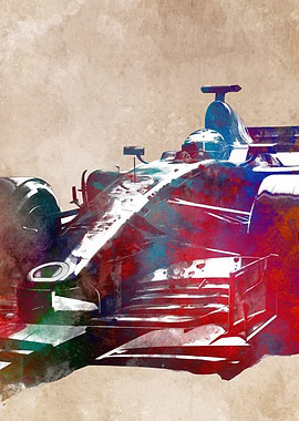 Car racing sport art