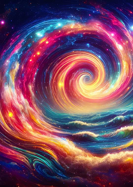 Colorful Digital Art Swirl