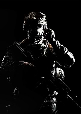 Equipped army soldier