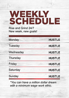 weekly schedule to success